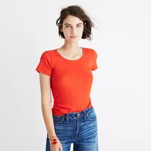 Madewell Slim Ribbed Red T